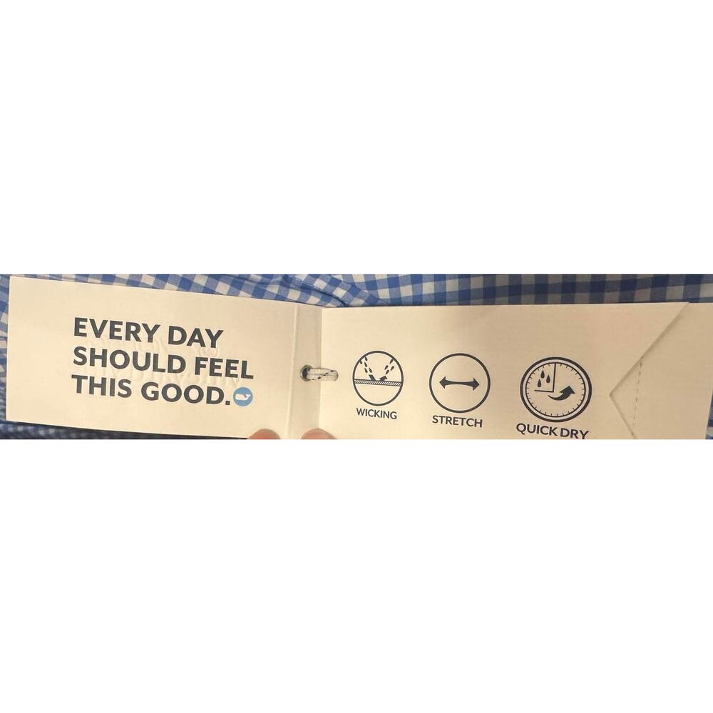 NWT Vineyard Vines Boys Gingham Performance Woven Shirt Large - Picture 6 of 7